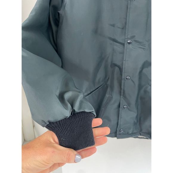 Vintage with Tags! West Wind Navy Blue Sherpa Lined Cuff Sleeve Work Jacket - Picture 5 of 8